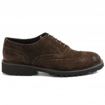 Zapato oxford de hombre Sangiorgio en ante marrón