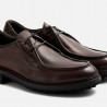 Zapato de ingeniero Jerold Wilton en suave cuero marrón oscuro