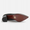 Zapato de tacón Chie Mihara Quatia en piel negra y marrón