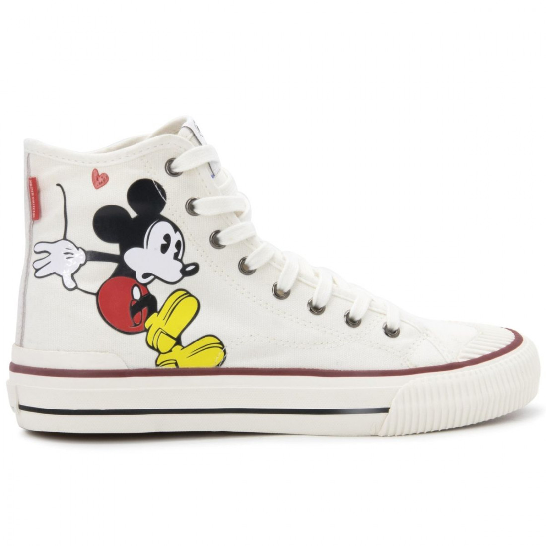 Zapatillas altas MOA Master collector Mickey Mouse color crema