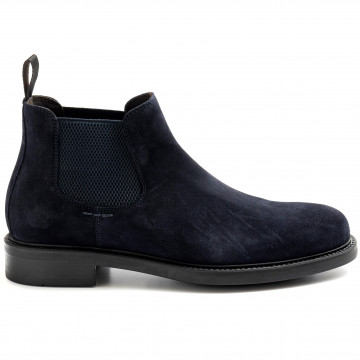 Rossano Bisconti men's blue suede ankle boot