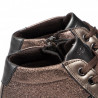 Igi & Co bronzefarbener Hi-Top-Sneaker aus laminiertem Leder und Glitzer