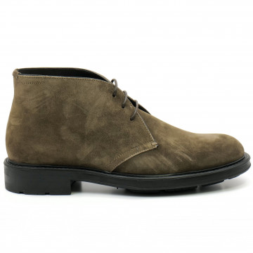 Rossano Bisconti men's ankle boot in dove gray suede