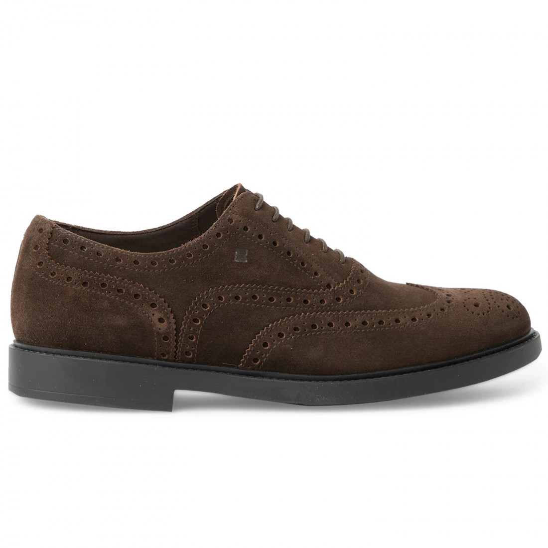 Fratelli Rossetti oxford brogue shoe in dark brown suede