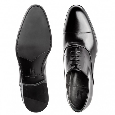 Mens Shoes Lace-ups Oxford shoes Moreschi Leather Dublin Black Calfskin Oxford Shoes in White for Men 