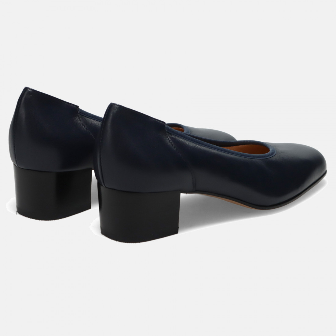 Cinzia Valle confort heeled shoes in blue leather