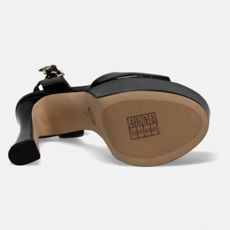 Michael Kors Jenson Platform black patent sandal