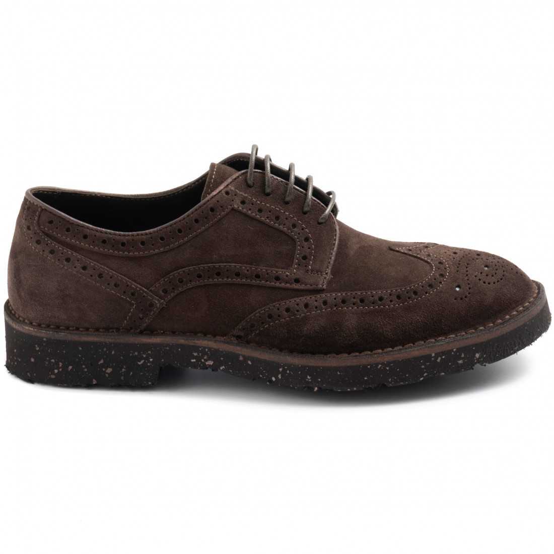 Men's Calpierre derby shoes in dark brown suede