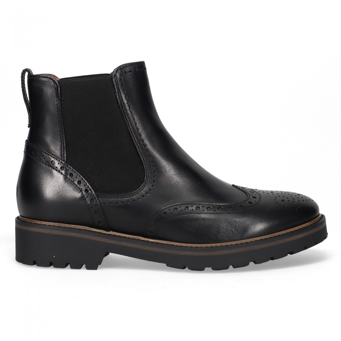 NeroGiardini ankle boots in black leather with elastics