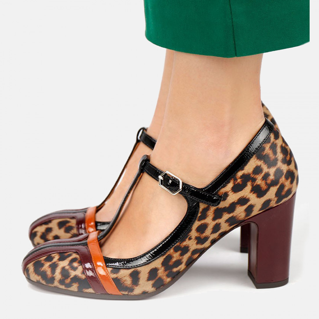 Mary Jane Chie Mihara Watun leopard-print shoe