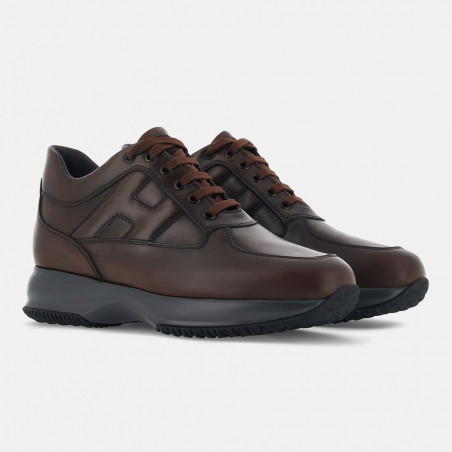 Hombre Zapatos de Zapatillas de Zapatillas de corte bajo Sneakers Hogan de Cuero de color Marrón para hombre 