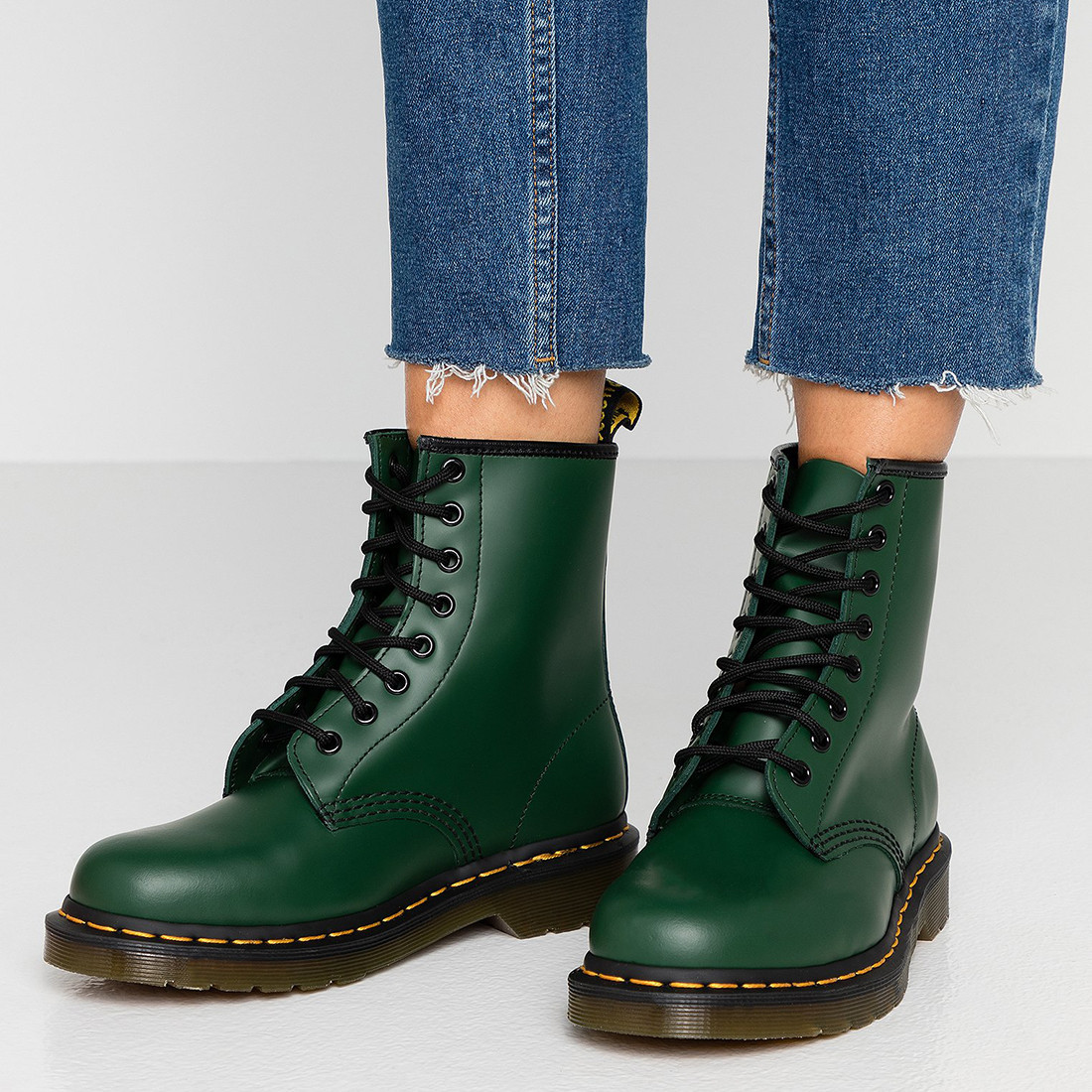 Dr. Martens 1460 Green Smooth boots in leather