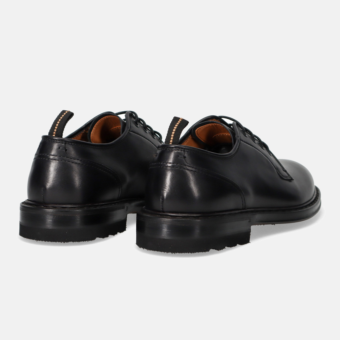 Fabi men's derby shoe in soft black leather