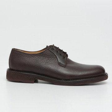 Derby shoes in full grain brown leather