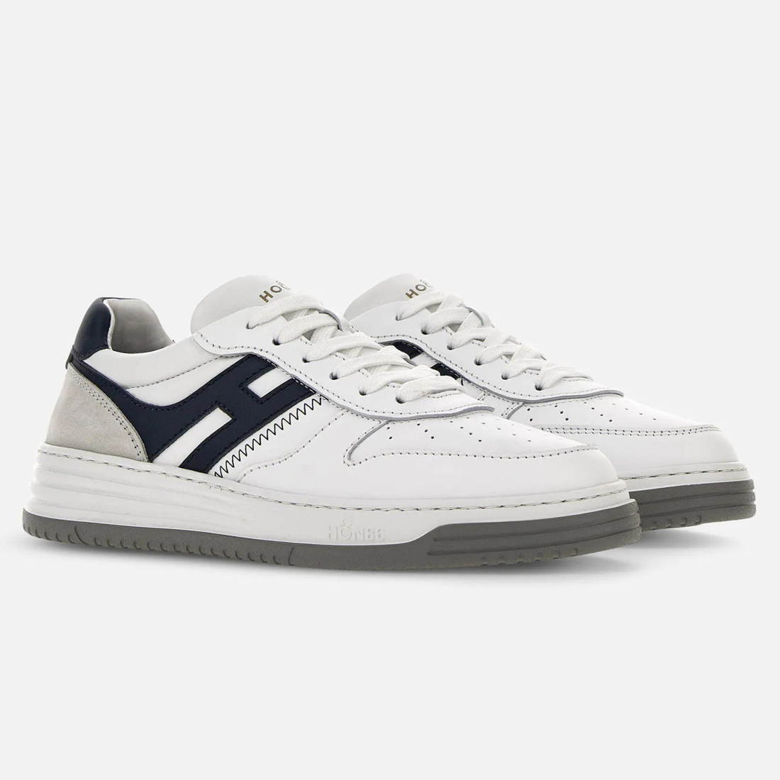 Hogan H630 white and blue men's sneakers in leather