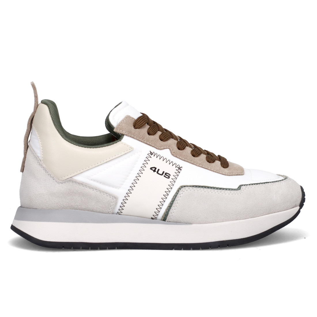 Paciotti 4US Sean 300 white, gray and dove gray men's sneaker
