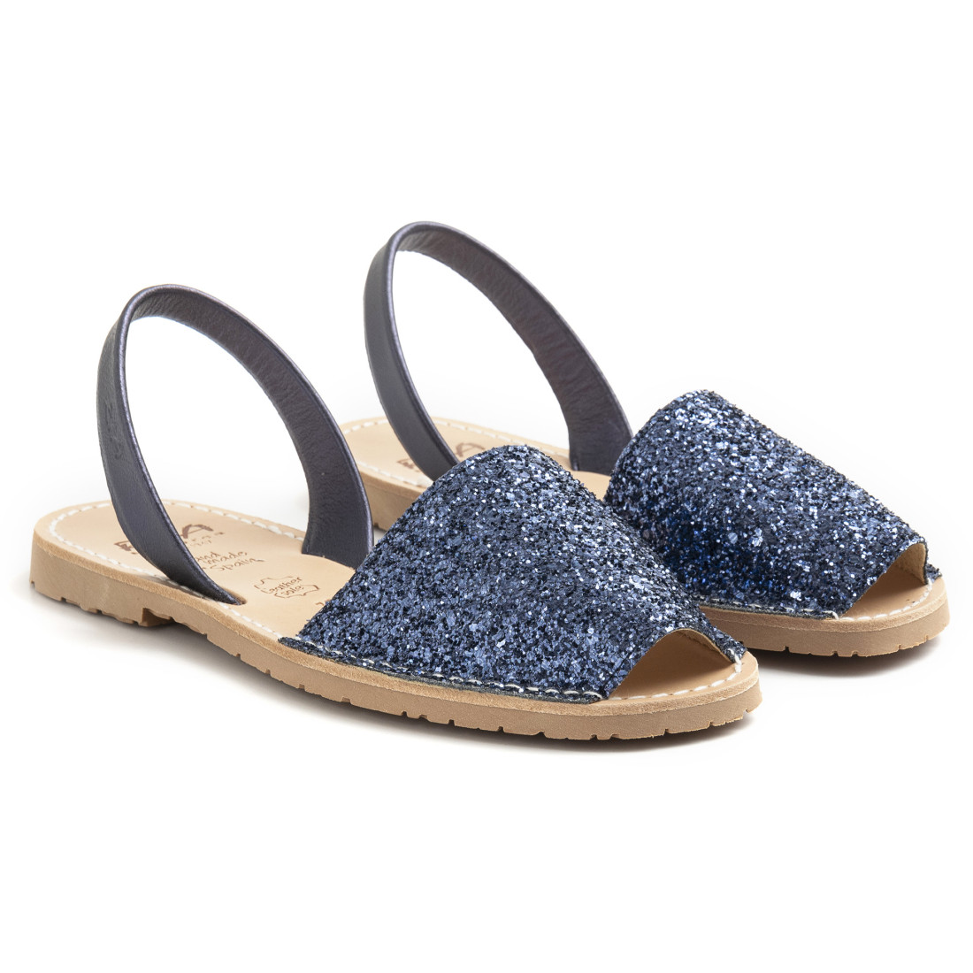 Women's Ria Menorca 21224 blue glitter sandals