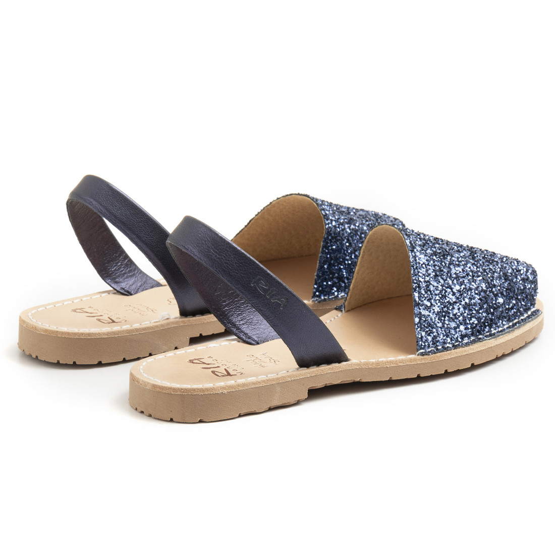 Women's Ria Menorca 21224 blue glitter sandals