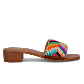Fusion tan slipper with...