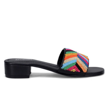 Fusion black slipper with...