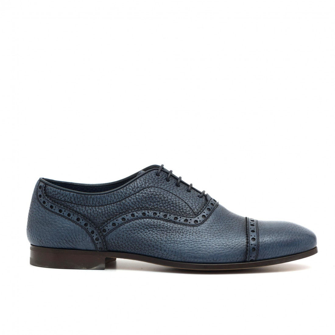 Oxford shoes in very soft antique-effect ocean leather