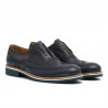 Oxford shoes in very soft hand waxed brown leather