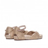 Clinopodio sandals in natural canvas and rope