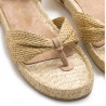 Clinopodio sandals in natural canvas and rope