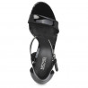 Tamra platform sandals in black patent leather