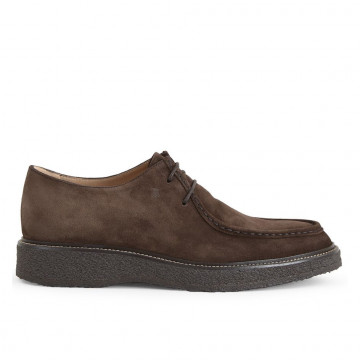 Tod's lace-ups in brown suede with rubber outsole