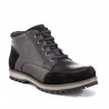 Black leather and suede Lumberjack Roman shoes