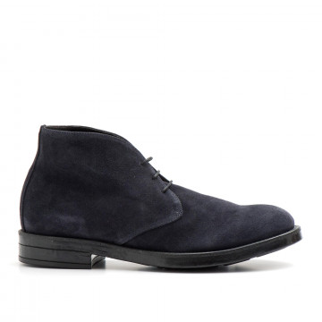 Blue suede Eveet lace up ankle boots