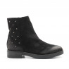 Black suede Dei Colli ankle boots with micro studs