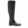 Over the knee boots in black leather