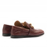 Bordeaux leather FABI Zoe moccasins with clasp