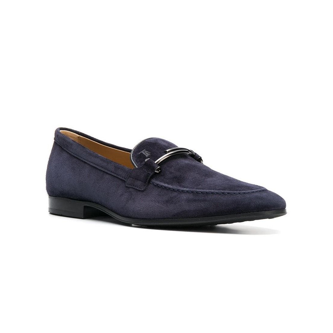 Blue suede Tod's Mocassins with Double T