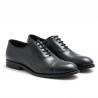 Blue brused leather Pawelk's oxford shoes