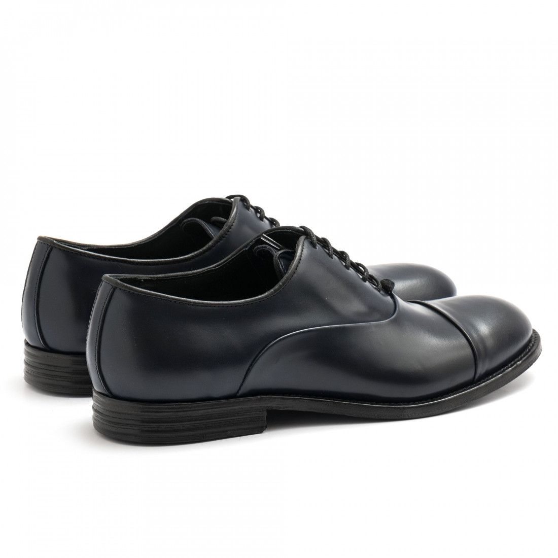 Blue brused leather Pawelk's oxford shoes