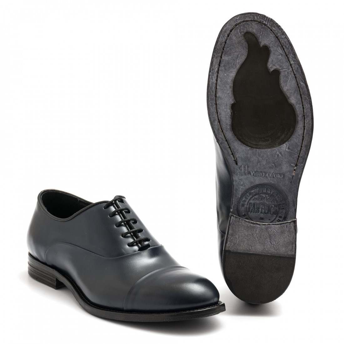 Pawelks Oxford-Schuhe aus blauem Leder