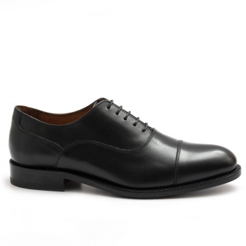 Black leather Botti oxford shoes
