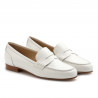 White soft leather Luca Grossi mocassins
