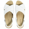 White and sandy Benvado Olivia wedge sandals