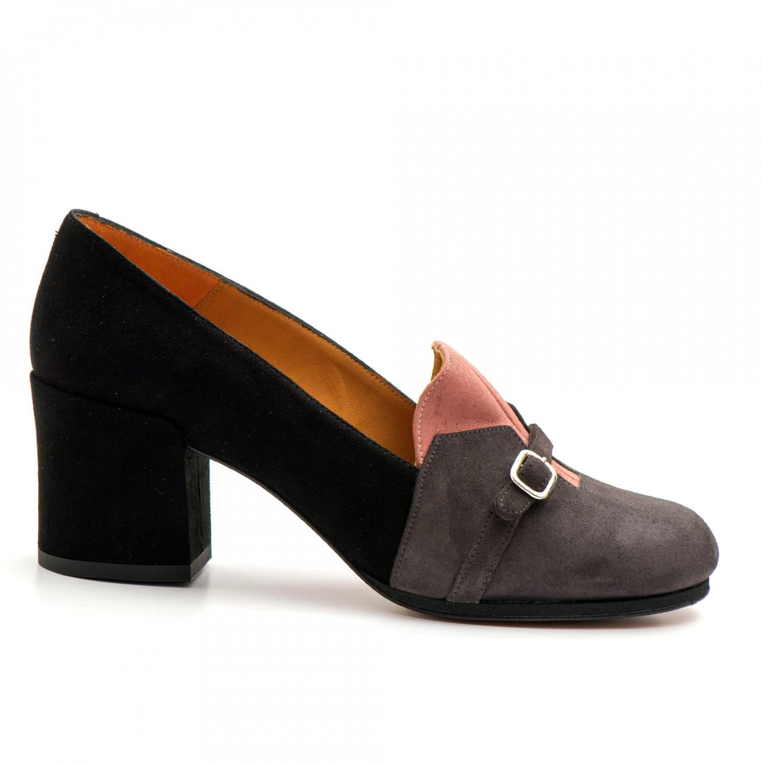 Medium heeled Audley Thais shoes in multicolor suede