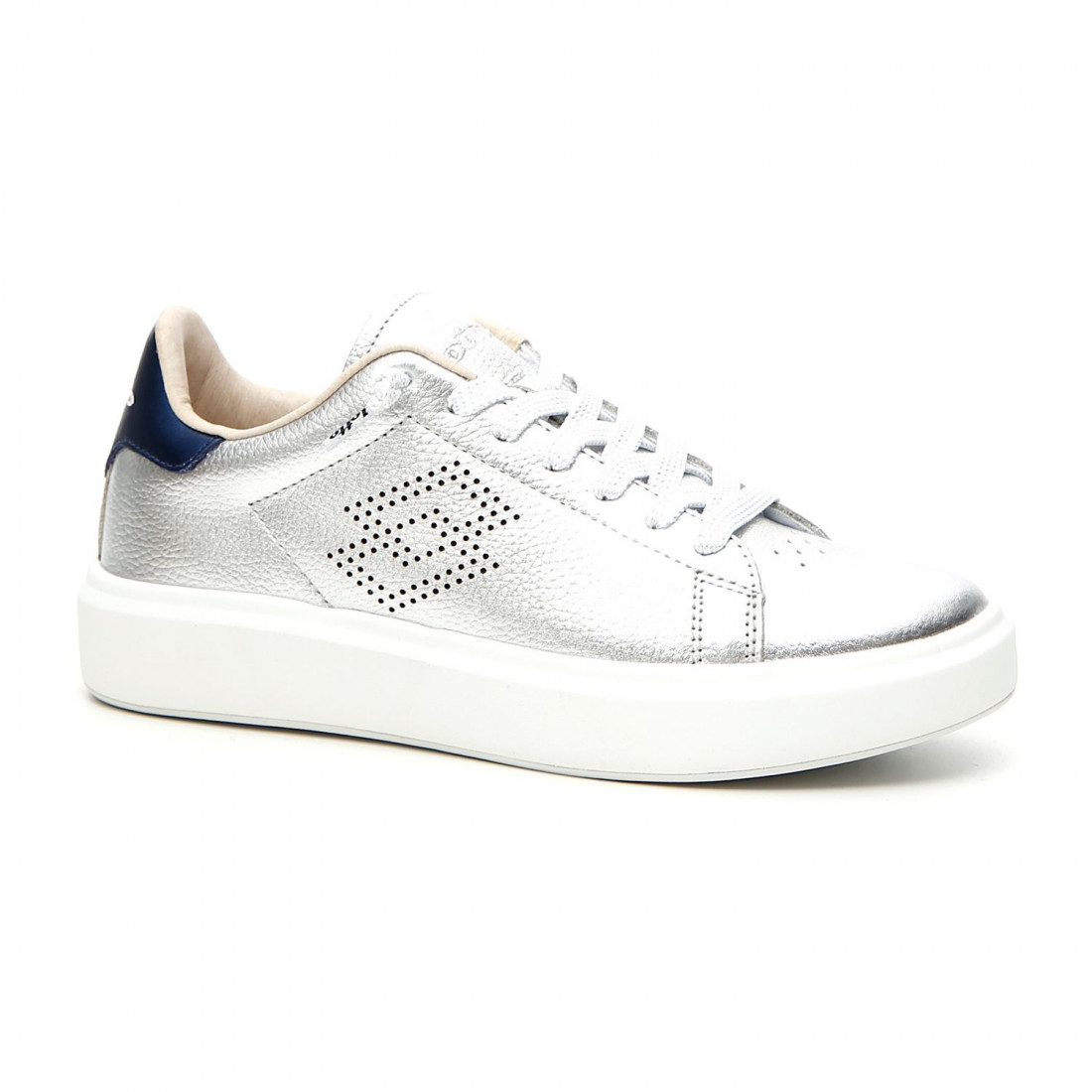 IMPRESSIONS lace up in metal silver leather