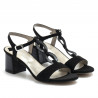 Black suede Cinzia Soft sandals with medium heel