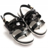 Tosca Blu zwarte sandaal met maxi pailletten