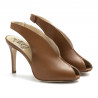 Brown leather L'Arianna sandals with high heel