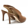 Brown leather L'Arianna sandals with high heel