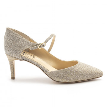 High heel L'Arianna pump in gold lurex fabric