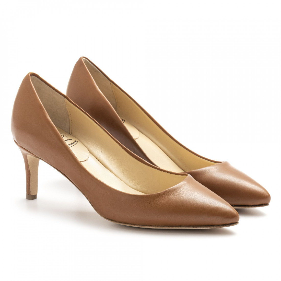 Brown L'Arianna pumps with medium heel
